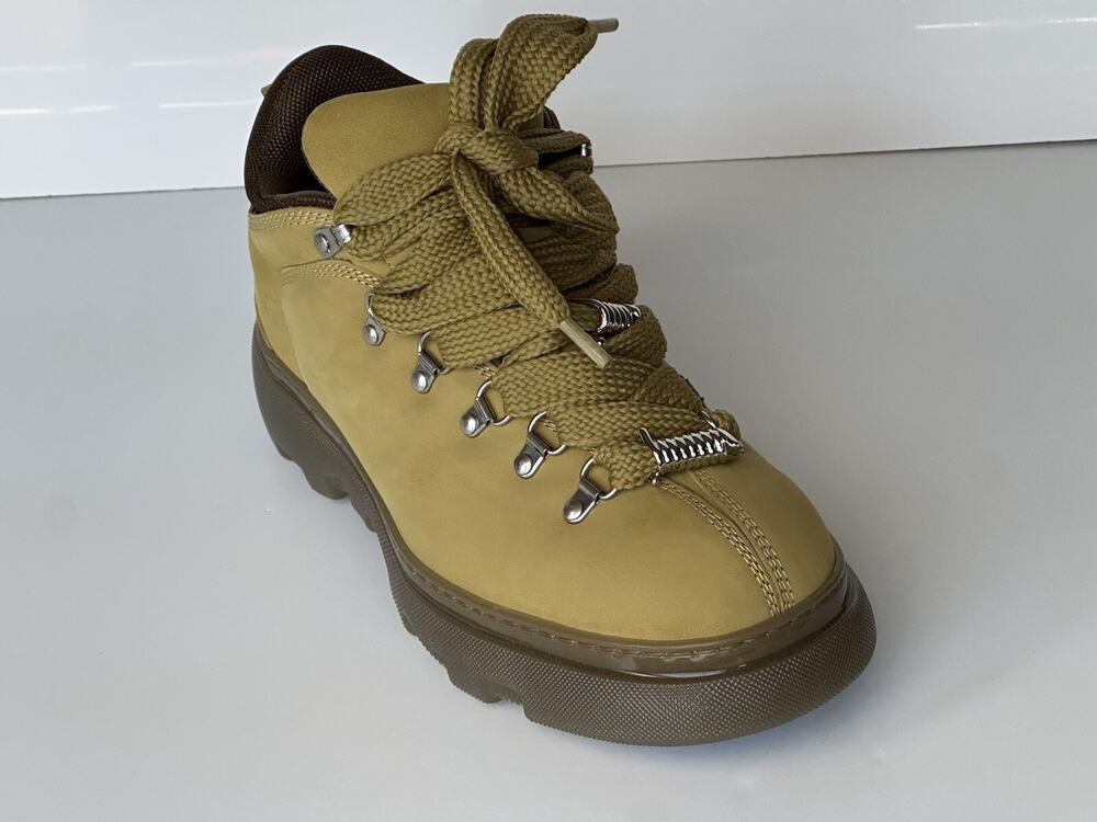 Burberry Manilla Leather Ankle Trek Boots 12 US (45 Euro) 8074577 IT NIB $1190